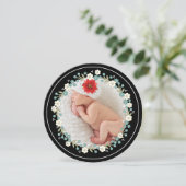 ヴィンテージフローラメリークリスマスフォトカード シーズンカード (スタンド正面)