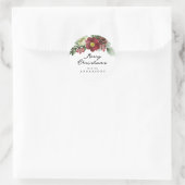 ヴィンテージフローラメリークリスマス ラウンドシール (バッグ)