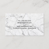 ヴィンテージフローラモダンマーブル化粧アーティストサロン 名刺 (裏面)