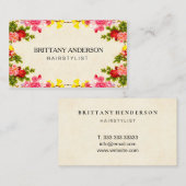 ヴィンテージフローラモダンミニマル 名刺 (正面/裏面)