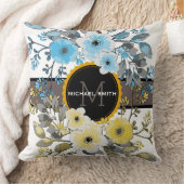 ヴィンテージフローラモダンモノグラム#6 クッション (ブランケット)