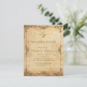 ヴィンテージフローラモノグラムリハーサルディナーカード 招待状 (スタンド正面)