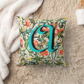 ヴィンテージフローラモノグラム枕 クッション (ブランケット)