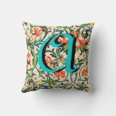 ヴィンテージフローラモノグラム枕 クッション (裏面)