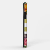 ヴィンテージフローラモノグラム金ゴールド白ストライプ色 Case-Mate iPhoneケース (裏面/右)