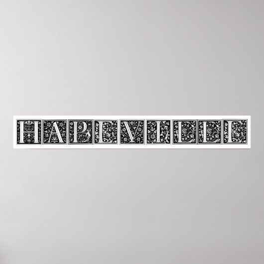 ヴィンテージフローラモノグラム ポスター (正面)