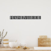 ヴィンテージフローラモノグラム ポスター (キッチン)