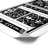 ヴィンテージフローラモノグラム ポスター (角)