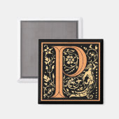 ヴィンテージフローラモノグラム'P' – マグネット (正面/裏面)