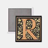 ヴィンテージフローラモノグラム'R' – マグネット (正面/裏面)