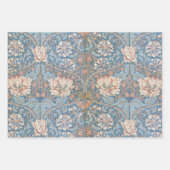 ヴィンテージフローラモリス模様ハニーサックル花 ラッピングペーパーシート (正面)