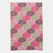 ヴィンテージフローラモロッコパターンピンク キッチンタオル (縦)