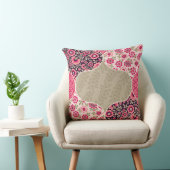 ヴィンテージフローラモロッコパターンピンク クッション (椅子)