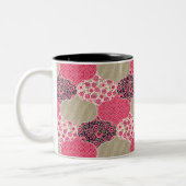 ヴィンテージフローラモロッコパターンピンク ツートーンマグカップ (左)