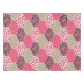 ヴィンテージフローラモロッコパターンピンク テーブルクロス (正面(横))