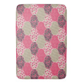 ヴィンテージフローラモロッコパターンピンク バスマット (正面縦)