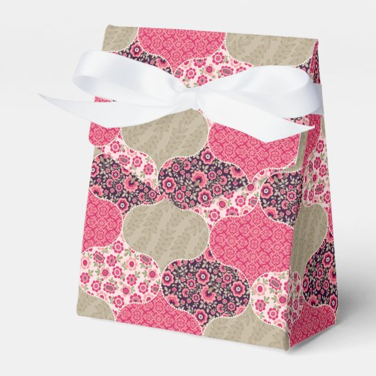 ヴィンテージフローラモロッコパターンピンク フェイバーボックス (正面サイド)