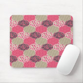 ヴィンテージフローラモロッコパターンピンク マウスパッド (マウス)