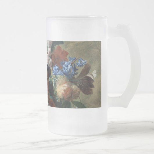 ヴィンテージフローラヤン・ファン・ホイサム・ブーケ・オブ・フラワー フロストグラスビールジョッキ (右)