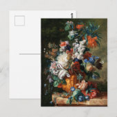 ヴィンテージフローラヤン・ファン・ホイサム・ブーケ・オブ・フラワー ポストカード (正面/裏面)