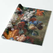 ヴィンテージフローラヤン・ファン・ホイサム・ブーケ・オブ・フラワー ラッピングペーパー (アンロールド)