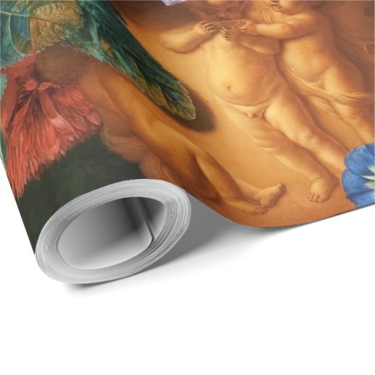 ヴィンテージフローラヤン・ファン・ホイサム・ブーケ・オブ・フラワー ラッピングペーパー (ロールコーナー)