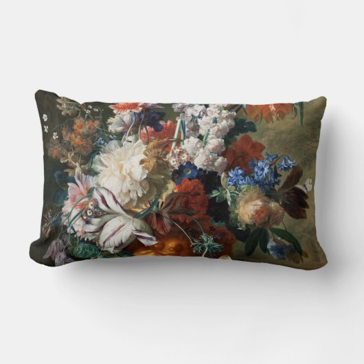 ヴィンテージフローラヤン・ファン・ホイサム・ブーケ・オブ・フラワー ランバークッション (正面)