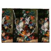 ヴィンテージフローラヤン・ファン・ホイサム・ブーケ・オブ・フラワー ラージペーパーバッグ (裏面)