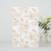 ヴィンテージフローラライニング文房具紙 便箋 (スタンド正面)