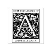 ヴィンテージフローラライブラリからのモノグラム文字A ラバースタンプ (インプリント)