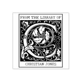 ヴィンテージフローラライブラリからのモノグラム文字C ラバースタンプ (インプリント)