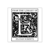 ヴィンテージフローラライブラリからのモノグラム文字E ラバースタンプ (インプリント)