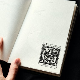 ヴィンテージフローラライブラリからのモノグラム文字G ラバースタンプ