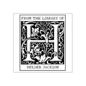 ヴィンテージフローラライブラリからのモノグラム文字H ラバースタンプ (インプリント)