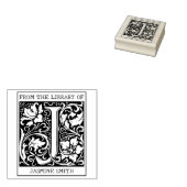 ヴィンテージフローラライブラリからのモノグラム文字J ラバースタンプ (押印)