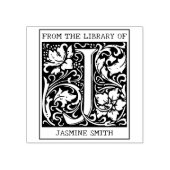 ヴィンテージフローラライブラリからのモノグラム文字J ラバースタンプ (インプリント)