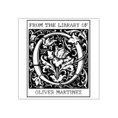 ヴィンテージフローラライブラリからのモノグラム文字O ラバースタンプ (インプリント)