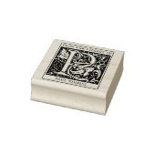 ヴィンテージフローラライブラリからのモノグラム文字P ラバースタンプ (スタンプ)