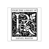 ヴィンテージフローラライブラリからのモノグラム文字R ラバースタンプ (インプリント)