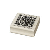 ヴィンテージフローラライブラリからのモノグラム文字U ラバースタンプ (スタンプ)