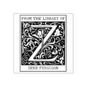 ヴィンテージフローラライブラリからのモノグラム文字Z ラバースタンプ (インプリント)
