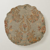 ヴィンテージフローララウンドピローエレガントクラシックホーム ラウンドクッション (裏面)