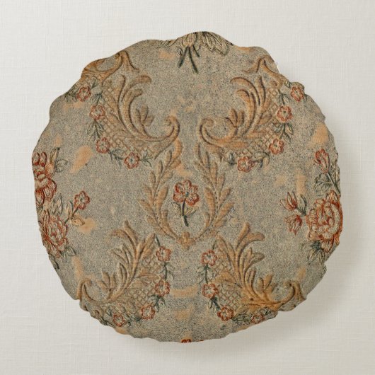 ヴィンテージフローララウンドピローエレガントクラシックホーム ラウンドクッション (裏面)