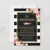 ヴィンテージフローララッストライプピング披露宴 招待状 (正面)