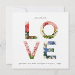 ヴィンテージフローララブブライダルシャワー招待 招待状