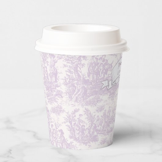 ヴィンテージフローララベンダートイレデジュイシャワー紙 紙コップ (右)