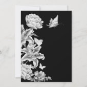 ヴィンテージフローラリトルバタフライベビーシャワー 招待状 (裏面)