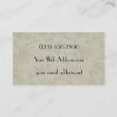 ヴィンテージフローラリネン切り取り 名刺 (裏面)