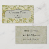 ヴィンテージフローラリネン切り取り 名刺 (正面/裏面)