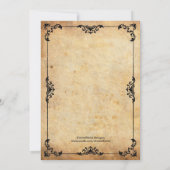 ヴィンテージフローラリハーサルディナーカード 招待状 (裏面)